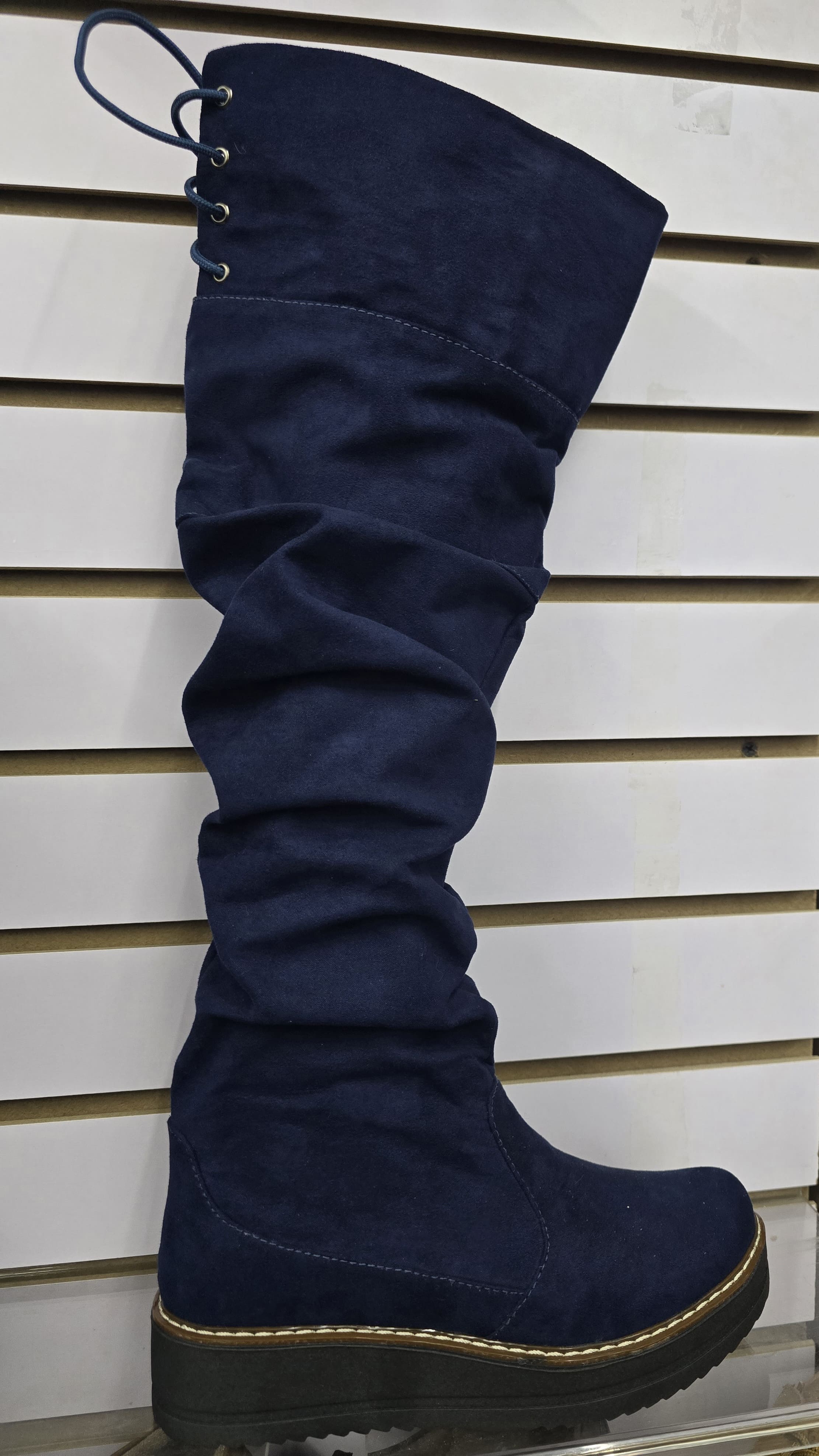 Botas Plata Doble Arrugado